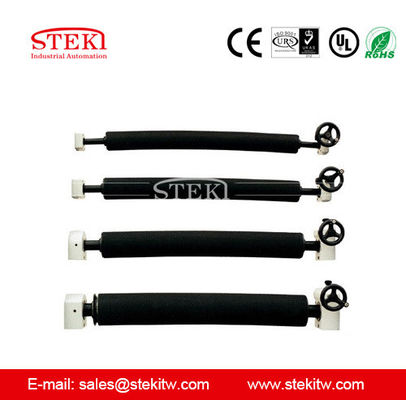 STEKI Zwarte rubber rollen 100 mm schachtdiameter perfect voor transportsystemen